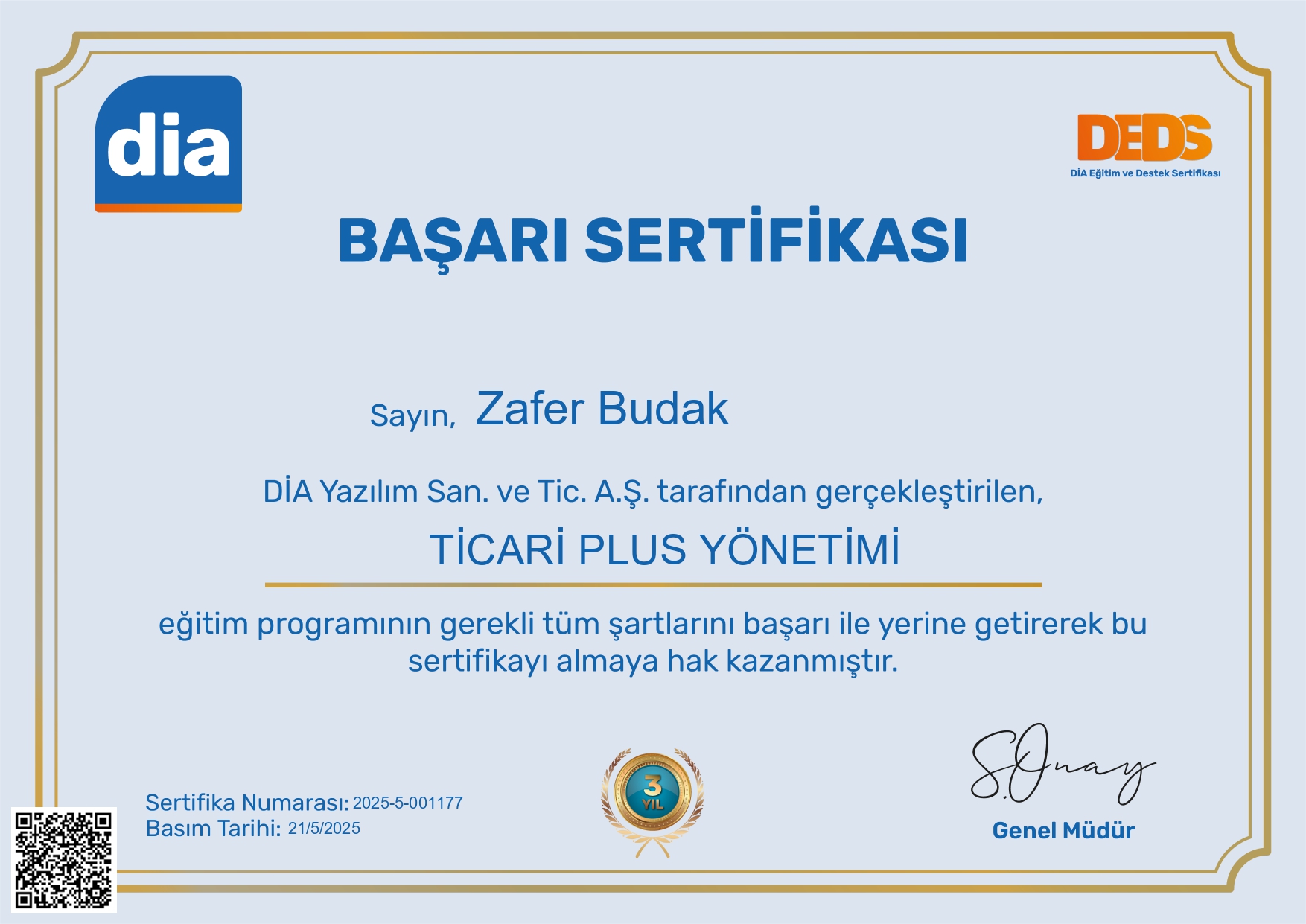 Ticari Plus Yönetimi Sertifikası